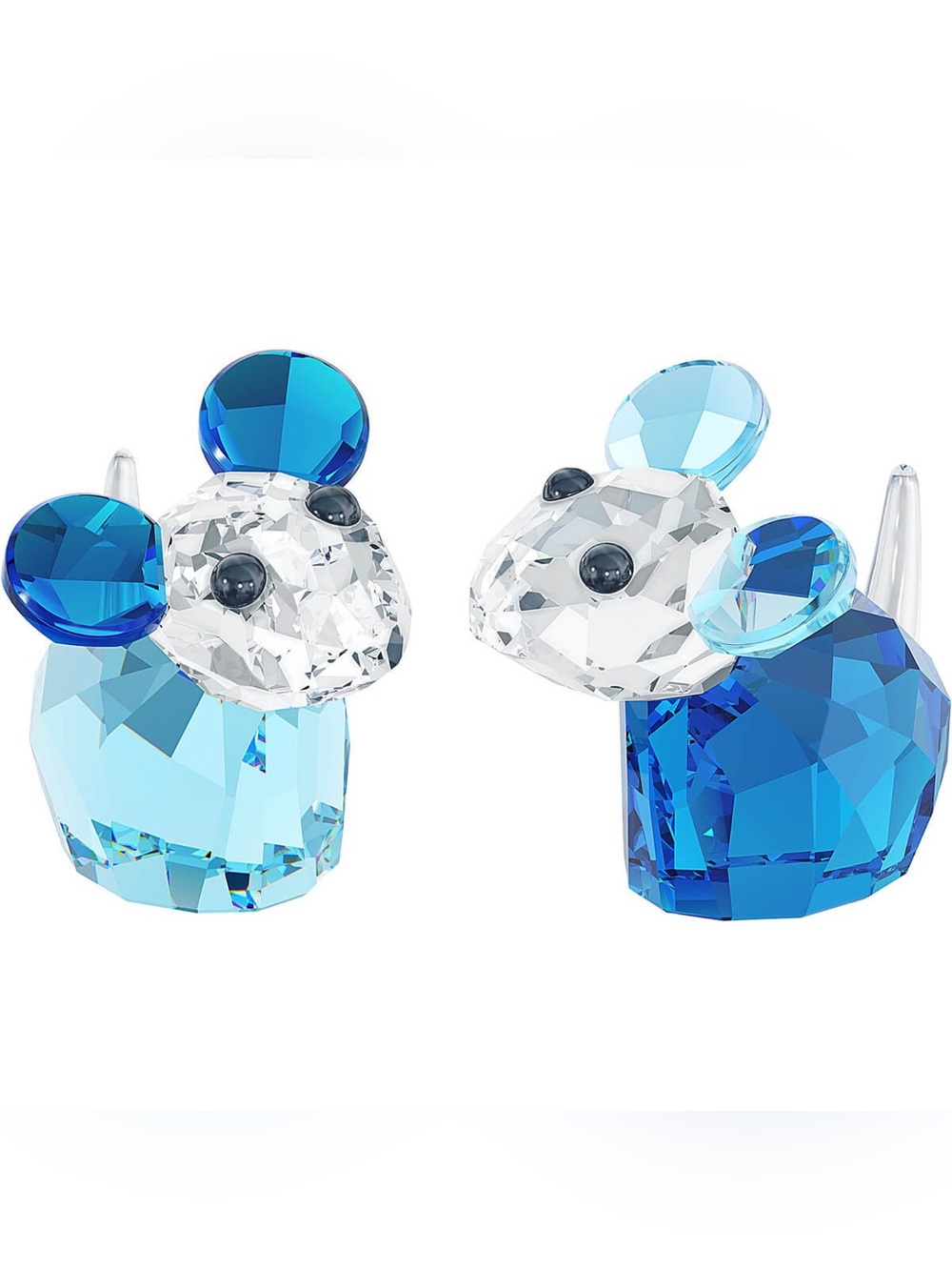 Swarovski Blue Mice Crystal Figurines - Pioneers - Bobby and Pierre